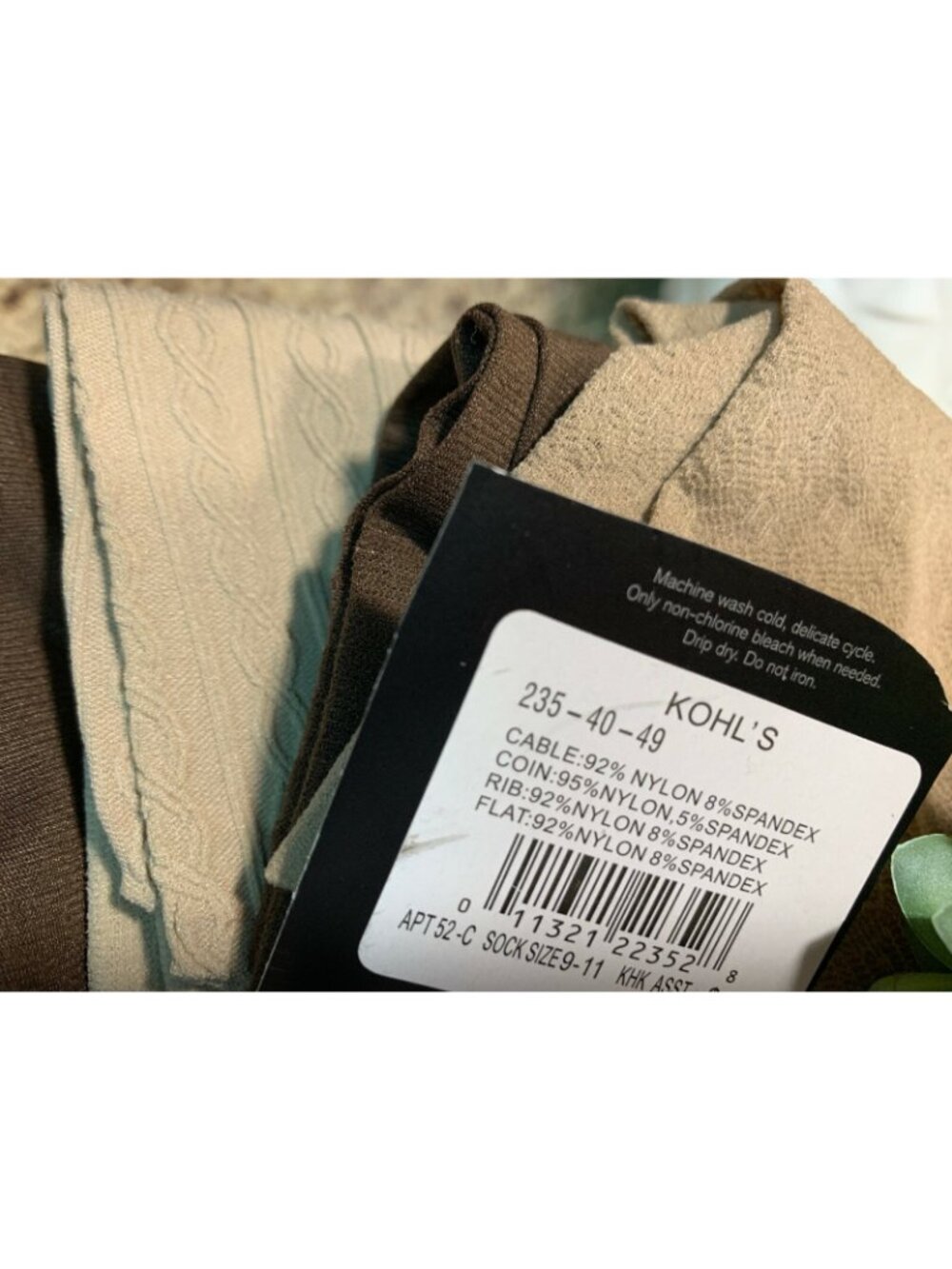 6pk Socks Women's Trouser Socks 9-11 Knee High Brown Tan-2pk Knee High U11w - Picture 6 of 6